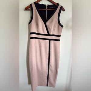 Iris Setlakwe Pink Sheath V-Neck Midi Dress